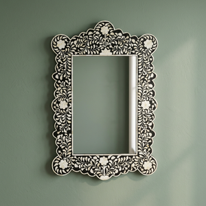 Top Selling Design Export Quality Elegant Look Decorative Wall Decorative Bone Inlay <b>Mirror</b> Frame Supplier From India - Product Image 1
