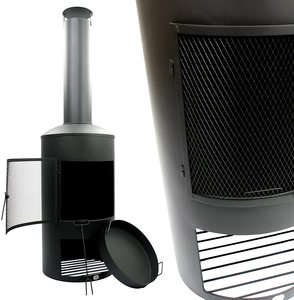 Brasero d'extérieur en acier laminé à froid pour terrasse, jardin, foyer, poêle à bois, chauffage extérieur - Product Image 4