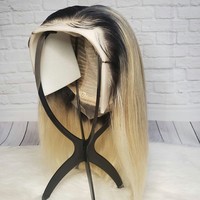 Fournisseur OEM de perruque personnalisée complète, échantillon gratuit, boîte d'emballage, vison brésilien vierge cuticule cheveux humains alignés, perruque Lace Front Bob bouclée
