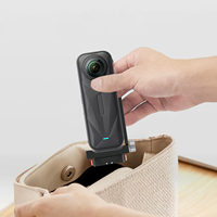 Adaptateur magnétique à dégagement rapide en forme de L avec griffe porte-accessoire pour caméras Insta360 X6/X5/X4/X4 Air/X3/X2, fixation Arca /1/4" verticale/horizontale