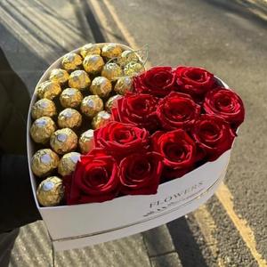 Hartvormige Bloem-En Fruitdoos Geschenkverpakking Set Van Drie Stuks Bruiloft Bloem Verpakking Bloemstuk Doos - Product Image 4