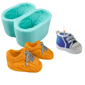 T 292 DIY Shoes 3D silicone mold candle mold fondant resin mold