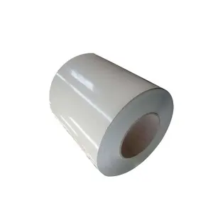 PPGI钢卷0.45彩色涂层PPGI RAL9003白色波纹屋面钢板价格每吨出售