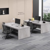 Combinación de escritorio Boss y Treasurer con escritorio de computadora individual Diseño simple y moderno de hierro de lujo para oficina en casa