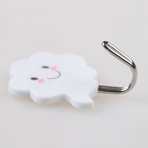 Strong adhesive <b>hooks</b>, white cloud and smiley face, traceless <b>hooks</b>, three-pack, <b>bathroom</b> nail-free, clothes adhesive, - Product Image 4