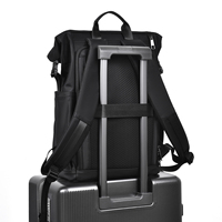 Sac à dos pour ordinateur portable en polyester imperméable, multi-poches, logo personnalisé, pour le bureau, les voyages quotidiens
