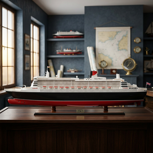 Modelo de Barco de Crucero QUEEN MARY 2 X-LARGE - Maqueta de Buque Oceánico de Madera Pintada, Regalo Empresarial Náutico - Product Image 3