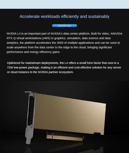 Tarjeta Gráfica Deepseek L4 de 24Gb GDDR6 con Interfaz de Salida DP, GPU para Inferencia, Aceleración de Renderizado, Estación de Trabajo, Gráficos de IA - Product Image 2