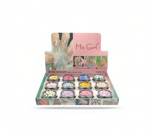 Perles de décoration pour ongles Mix Girl, rondes, pour nail art DIY, en boîte, non toxiques, autocollants mignons de style dessin animé - Product Image 1