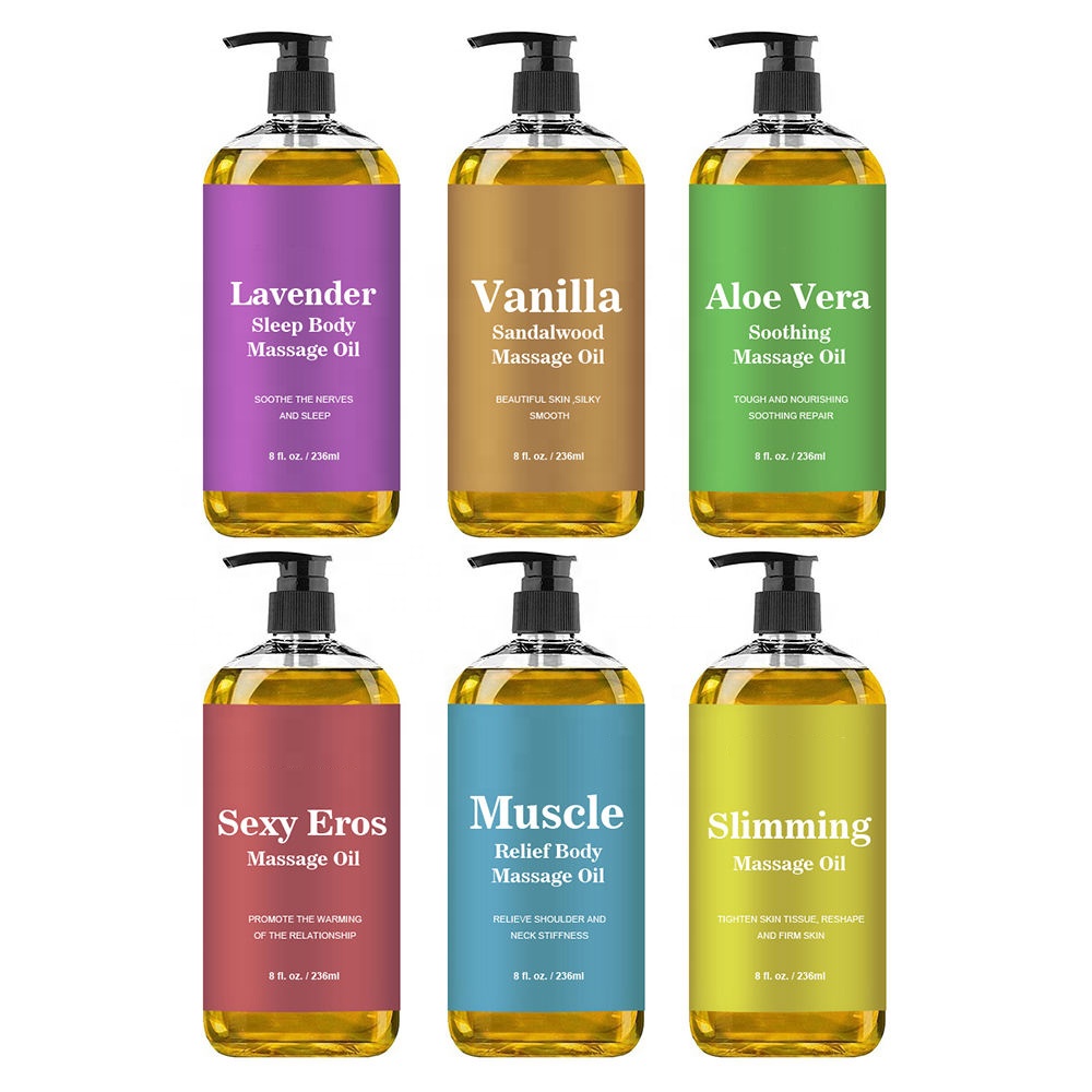 OEM ODM органическое Лавандовое массажное масло для спа, антицеллюлитное массажное масло, массажное масло для всего тела для женщин