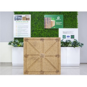 Sàn đơn mịn đáng tin cậy <span class=keywords><strong>Pallet</strong></span> ép phẳng 4 chiều tái chế gỗ 1200x1200x120mm 8000kg tải trọng hàng hóa công nghiệp - Product Image 2