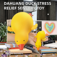 Jouet sensoriel anti-stress Squishy Dahuang Duck pour soulager le stress, pour les 14 ans et plus - Tap & Pinch Pull Stress Relief Giant Squishy