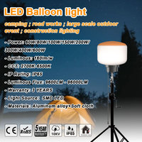 Promotion : Lumière LED Gonflable Portable Blanche IP65 sur Trépied, Haute Luminosité, pour Extérieur, Chantier et Camping
