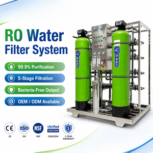 อุปกรณ์บำบัดน้ำอุตสาหกรรม 2 ตัน/ชม. เครื่องกรองน้ำระบบ Reverse Osmosis 2000 ลิตร/ชม. สำหรับโรงงานน้ำดื่ม - Product Image 1