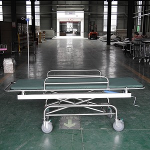 Carrito de Emergencia de Acero Inoxidable 1900*600*780mm con Dos Ruedas Grandes y Dos Pequeñas para Transporte de Pacientes, Uso Médico - Product Image 4