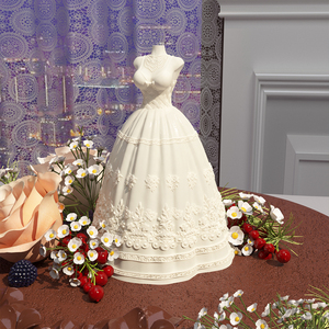 DM1035 DIY vestido <span class=keywords><strong>de</strong></span> novia molde <span class=keywords><strong>de</strong></span> silicona hecho a mano <span class=keywords><strong>Fondant</strong></span> <span class=keywords><strong>pastel</strong></span> para hornear encaje vestido <span class=keywords><strong>de</strong></span> <span class=keywords><strong>boda</strong></span> 3D vela moldes regalo del Día <span class=keywords><strong>de</strong></span> San Valentín - Product Image 3