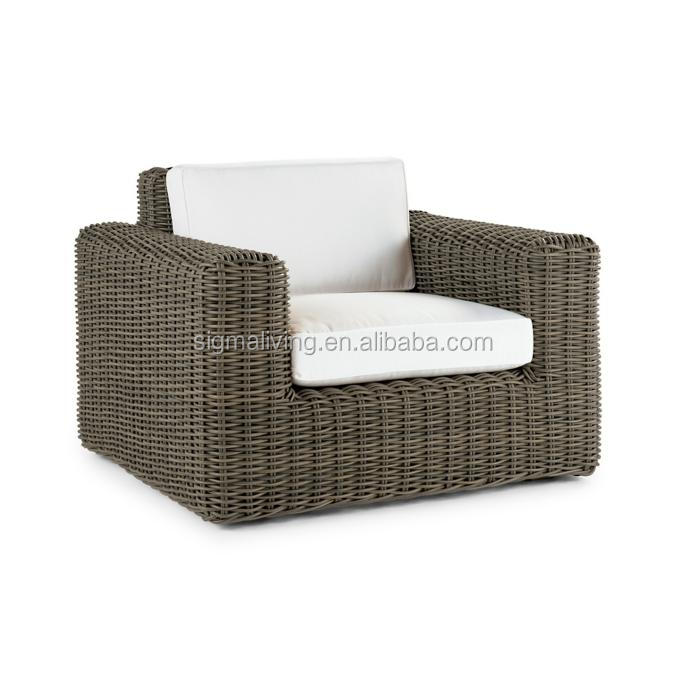 Hot sale simple design outdoor furniture wicker sofa chair for sale