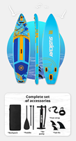 Planche de paddle gonflable, planche de surf SUP large anti-basculement pour adultes, planche de paddle aquatique pour la pêche à la ligne