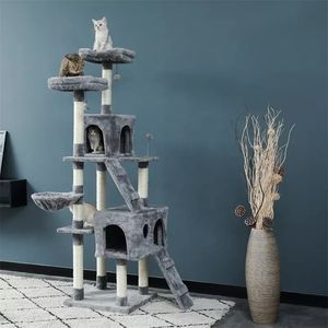 Gudang Kanada Menara Kucing Pohon Kucing Besar Modern dengan Sisal Scratching Post Dual Condos - Product Image 5