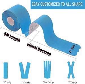 Cinta de Kinesiología Personalizada de 5 cm, Impermeable, de Mezcla de Algodón, para Soporte Lumbar, Recuperación de Lesiones Atléticas y Deportes - Product Image 5