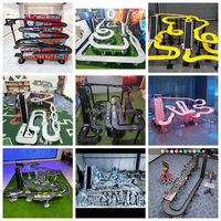 Jeu de course de billes en marbre personnalisé pour intérieur, taille moyenne, avec parcours d'obstacles et rallye de combat 2,5*4M
