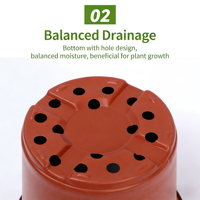 Pots de fleurs de jardin en plastique jetables durables et bon marché, 1 gallon, vente en gros