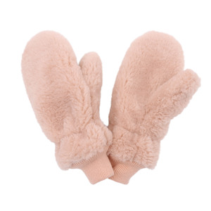 Gants d'hiver en fausse fourrure personnalisables pour femmes <span class=keywords><strong>Moufles</strong></span> épaisses et coupe-vent doublées de peluche - Product Image 4