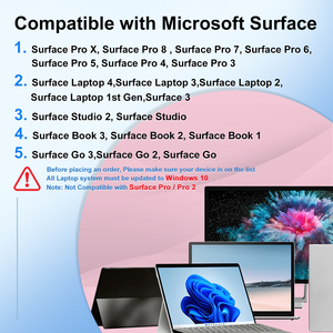 Stylet anti-reflet pour <span class=keywords><strong>Surface</strong></span>, vente en gros usine, avec 1024 niveaux de pression, compatible <span class=keywords><strong>Surface</strong></span> Pro X11109876543 <span class=keywords><strong>Go</strong></span> Book Laptop - Product Image 6