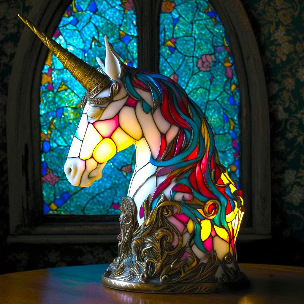 Animal Cat Table Lamp Series Stained Glass Retro Table Lamp Bedside Lamp Night Light