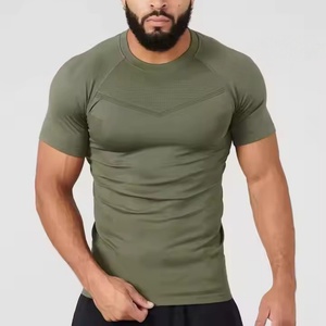 Camiseta de Corte Cuadrado para Hombre, Directo de Fábrica, Tela Personalizada, Hombros Caídos, Ropa Deportiva para Gimnasio, Camiseta Lisa con Logotipo Personalizado de Calidad - Product Image 5