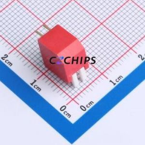 DL-02HT DIP Switch Through hole Component (THT),P=2.54mm Switch Piano Key Single Pole Single Throw 2 2.54mm - Product Image 2