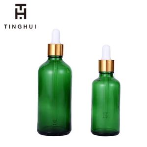 Bouteilles d'huile essentielle vides de 1 oz, 2 oz, 4 oz, 8 oz, 16 oz, 32 oz, en verre transparent ambré rond, avec compte-gouttes - Product Image 6