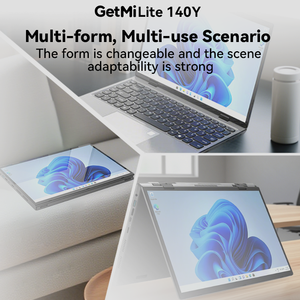 GetMi Lite 140Y CPU N100 Ordinateurs portables professionnels Écran 14 pouces Ordinateur portable Écran tactile 1920x1080 IPS Neuf Achat en gros Ordinateur PC - Product Image 2