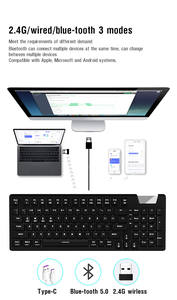 <span class=keywords><strong>Clavier</strong></span> de jeu mécanique sans fil BT 2.4G filaire 98 touches PC OEM GASKET avec rétroéclairage RVB et touches interchangeables à chaud - Product Image 4