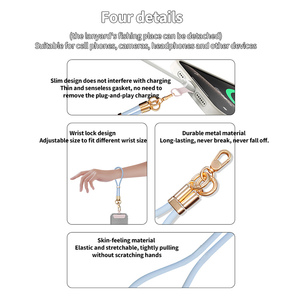 Cordón universal para teléfono inteligente, accesorios para teléfono móvil, cadena de lengüeta de parche, correa de cordón de muñeca desmontable para iPhone - Product Image 5