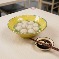 Bol à ramen japonais en mélamine durable, écologique, personnalisé, grand format, empilable, passe au lave-vaisselle, non toxique, pour soupes et plats.