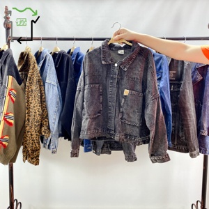 All'ingrosso giacca in Denim da uomo di seconda mano Mix di sottigliezza e spessore moda Casual abbigliamento misto abiti usati per gli uomini balle - Product Image 4