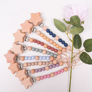 Pendentif en bois de hêtre avec logo personnalisé, étiquette personnalisée, cordon anti-perte pour sacs à dos, bouteilles d'eau, décorations en bois, sucette, cordon anti-perte - Product Image 1