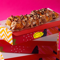 Boîtes jetables pour mini-crêpes, soufflés, gâteaux, gaufres, biscuits, boîte en papier pour crêpes, plateau pour mini-crêpes