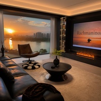 Nuevo diseño moderno TV soporte chimenea montado en la pared Led llama decorativa chimenea negro inteligente vapor agua fuego pozo