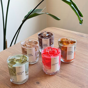 Bougie parfumée AIKUN au parfum de latte glacé, bougie en cire de soja, aromathérapie, pot en verre, bougie parfumée pour la maison et la cuisine - Product Image 3