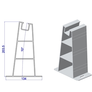 Support de montage solaire en aluminium anodisé de haute qualité pour toit plat, système de fixation photovoltaïque facile à installer |   Art Sign - Product Image 4