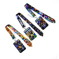 Roblox Anime Cartoon Lanyard Long Cou Sangle pour Téléphone ID Badge Caméra Porte-Carte Manchon Fait Durable Polyester Crochet Accessoire