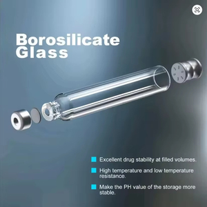 Low MOQ 3ml Straight Cylindrical Sterile Glass <b>Bottle</b> for V2 Injection Pen Cartridge Sealed <b>Dropper</b> Medical Grade Empty Vial - Product Image 4