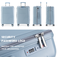 Usine à la mode en gros 12 pièces PP ensemble de bagages SKD 18 "- 29" haute qualité PP Trolley case prix bon marché