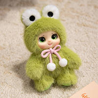 Mignon de haute qualité émail visage aveugle boîte poupée en peluche doux au toucher porte-clés en peluche mignon Expression cadeau pour enfants
