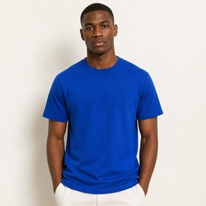 Men's Basic Style Pure Cotton Regular Short Sleeve O-Neck Breathable T-Shirts High Quality Casual Solid Color Streetwear <b>Tees</b> - Product Image 3
