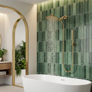 Soffione <span class=keywords><strong>doccia</strong></span> <span class=keywords><strong>a</strong></span> pioggia color oro con doccetta, soffioni <span class=keywords><strong>doccia</strong></span> <span class=keywords><strong>a</strong></span> mano ad alta pressione con diverse modalità di spruzzo, combo effetto pioggia - Product Image 4