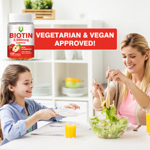 Vente chaude Biotine Gummies Saveur De Vinaigre De Cidre De Pomme Avec De La Vitamine C E Soutien Cheveux Peau Ongles Santé pour Adultes Et Enfants - Product Image 5