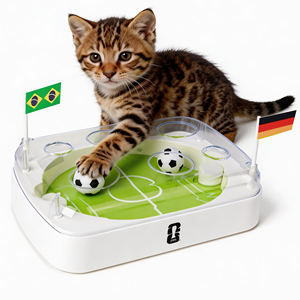 Jouet pour animaux de compagnie officiel de la Coupe du monde <span class=keywords><strong>FIFA</strong></span>, terrain de football électronique interactif, jeu de chat avec des balles de football infusées à l'herbe à chat - Product Image 1